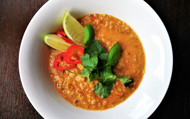 Soupe Thaï de Lentilles Corail au Curry