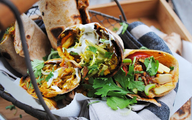 Wraps de Chou-Fleur, Version Indienne ou Tex-Mex